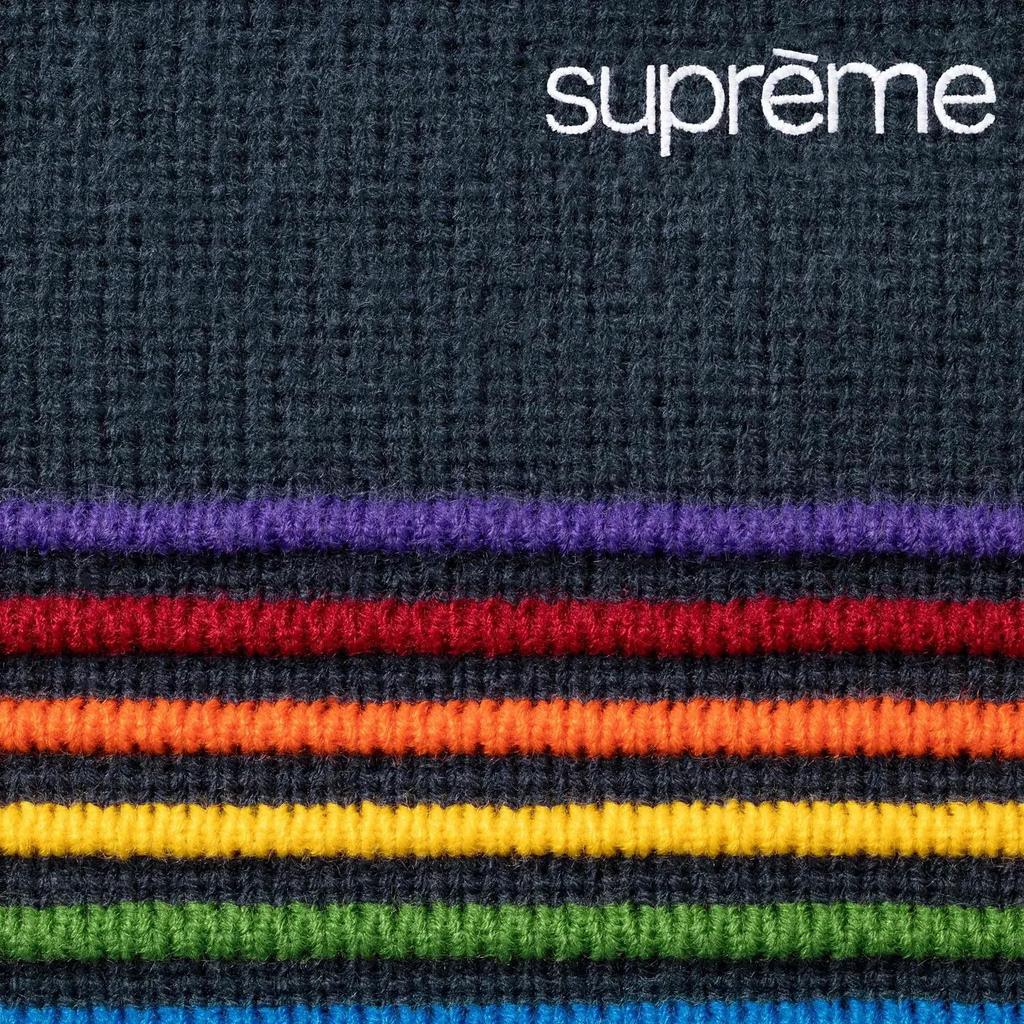 Supreme Raised Stripe Sweater Navy