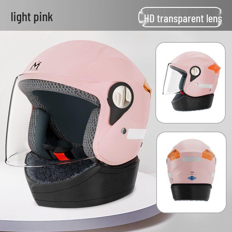 Universal Anti-fog Electric Vehicle Helmet for Men and Women - All-Season, Winter Warmth