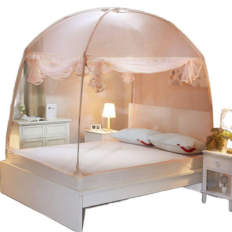 Foldable Mongolian Yurt Mosquito Net: No-Installation, Anti-Fall, Full Cover for Home and Dorms