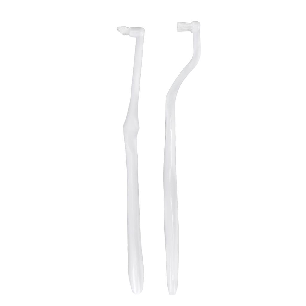 Getuftete Zahnbürste Kieferorthopädische Zahnspangenreinigung Fleckenentfernung Interdentalbürste für Mundpflege Weiß