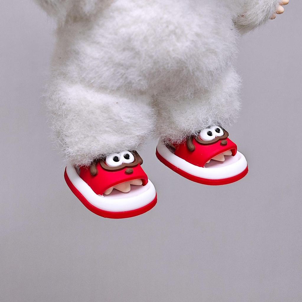 Macaron Labubu Rain Boots 17CM - 1st, 2nd, 3rd Gen Shoes Sit Sit Party, Universal Pink & Yellow