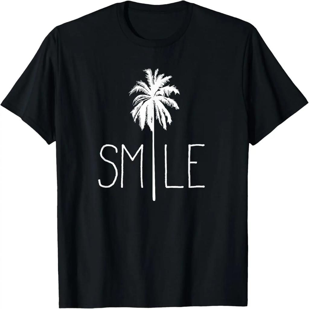 Smile Shirt Smile T Palm Tree Shirt Coconut Palm Tree Smile T-Shirt