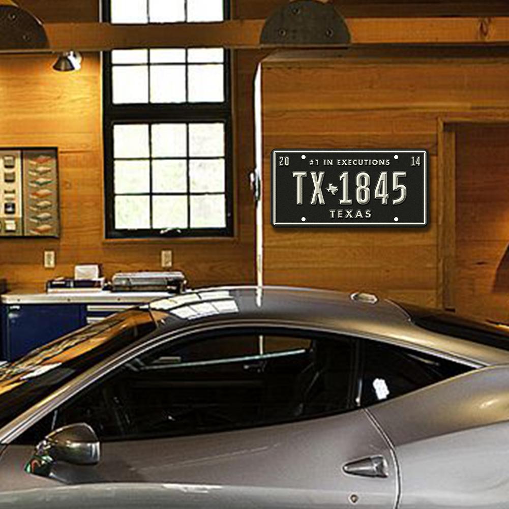 Vintage-Metallplatte Lizenz Rechteckig Eisen Gemälde Wandkunst Heimdekoration 30