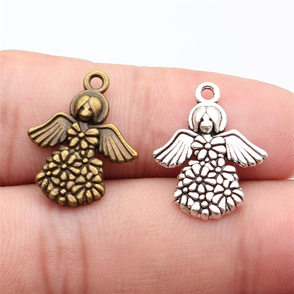 Angelo Fatato Essere Alato Fascino Bronzo Antico Lega di Zinco Materiali per Gioielli Stile Bambini Fascini per Orecchini Moda