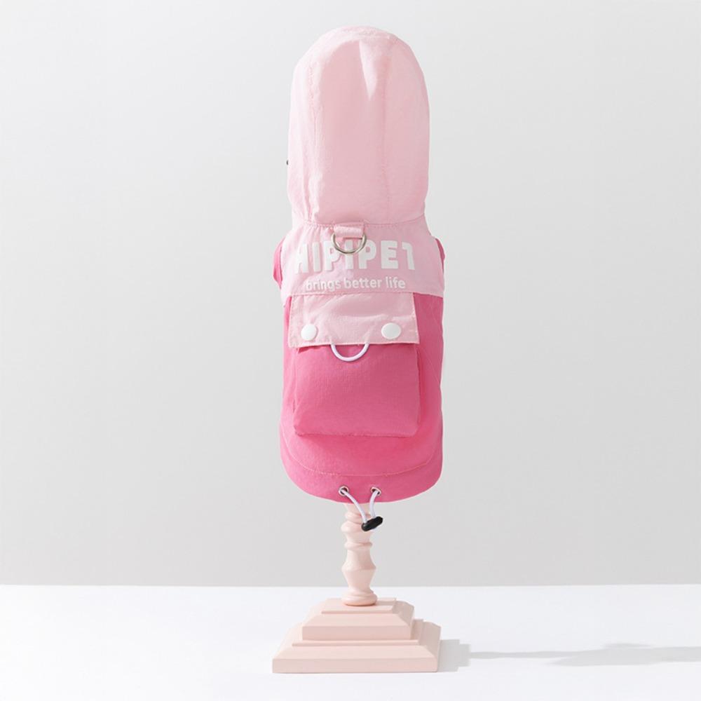 

Adjustable Dog Sun Protection Clothes Breathable Puppy Cooling Hoodie Pet Summer Clothes Summer XL розовый