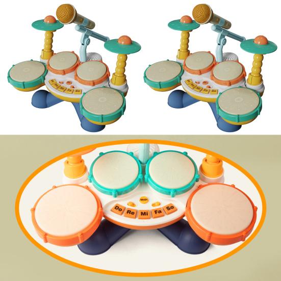 1 sett Stimulerende pedagogisk trommelekesett Safe musikkinstrumenter til barn Curious Minds Gave til gutter Jenter