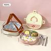 WORTHBUY 4/5 Compartment Portable Bento Lunch Box Microwave Safe Sealed 304 Stainless Steel Lunch Container Set For Kids Student