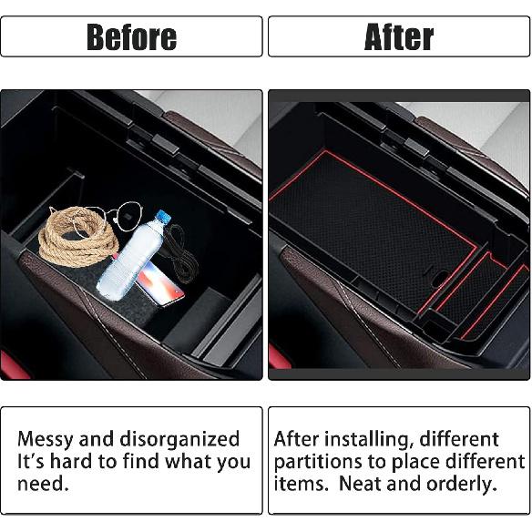 

LLKUANG Center Console Organizer Tray Compatible with 2019 2020 2021 2022 2023 2024 Mazda CX-30 CX30 Car Accessories,Car Armrest Secondary Storage