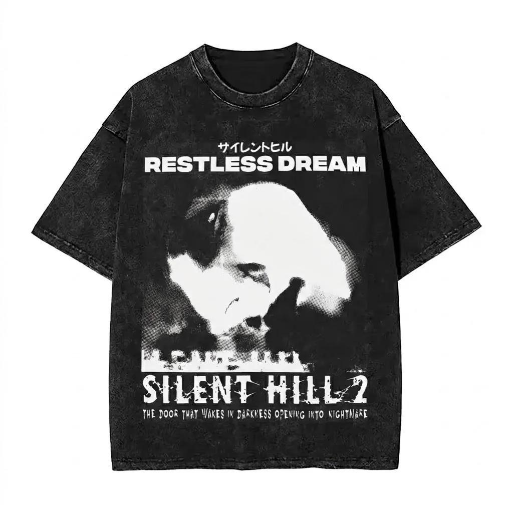 

Silent Hill 2 Restless Dream Graphic T-Shirt Vintage Horror Gamer Shirt Summer Men s and Women s washed T-shirt S
