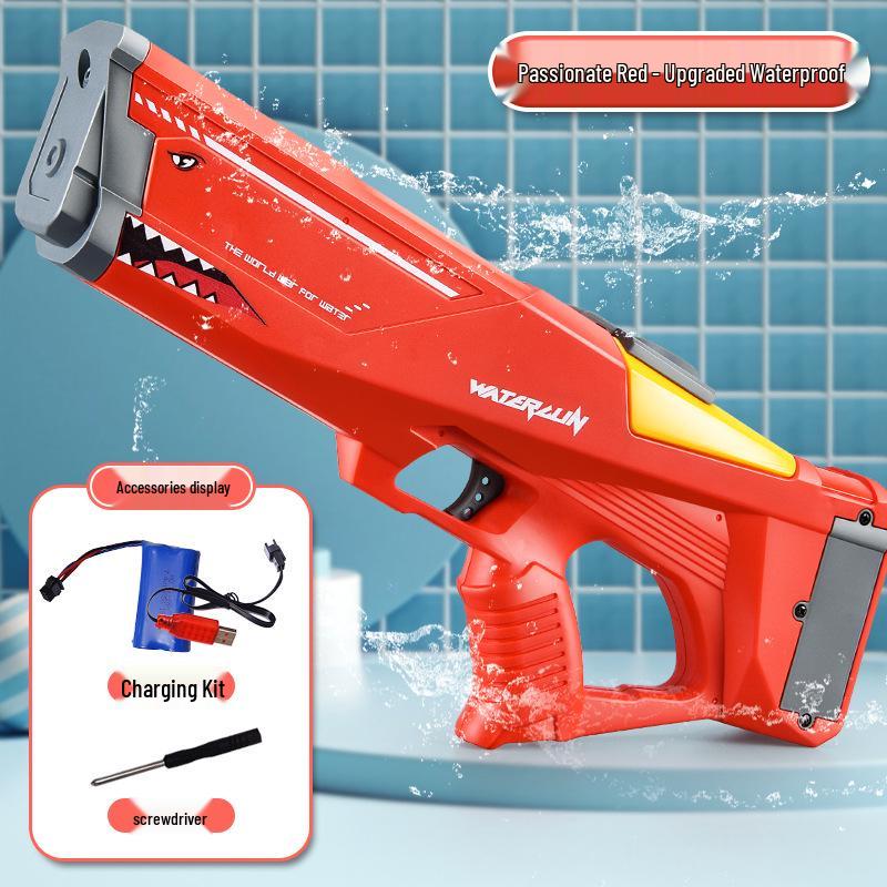 Shark Electric Water Gun: Continuous Spray Toy for Summer Beach & Outdoor Parent-Child Fun