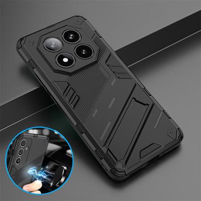 Husă Armură Pentru Redmi Note 14 Pro 5G Huse Suport Magnetic Stand Husă Telefon Pentru Redmy Note14 Note14pro Plus 5G Capac Spate PC Dur
