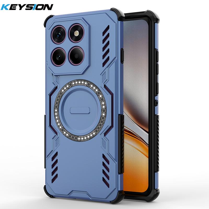 

KEYSION Порожнистий чохол для розсіювання тепла для Motorola Edge 60 Pro 5G Магнітне охолодження Ударостійкий чохол для телефону для Edge 60 S 60 Fusion for Edge 60 Fusion синій