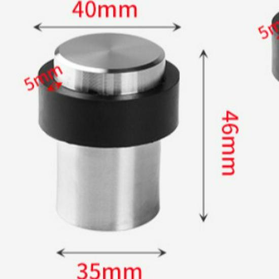 

Стеклянный дверной стопор из нержавеющей стали с резиновой противоударной конструкцией без сверления.