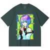 230 g/m² 100% Baumwolle Cyberpunk Edgerunners V8 Lucy Druck Unisex Schweres Baumwoll-T-Shirt