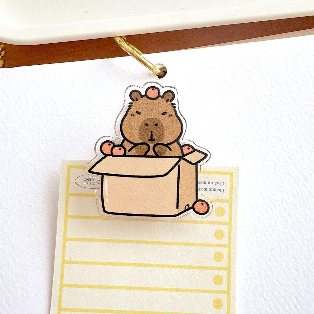 Breastpin Capybara Brooch Cute Animal Capibara Badge Cartoon Acrylic Capybara Pin  Gift