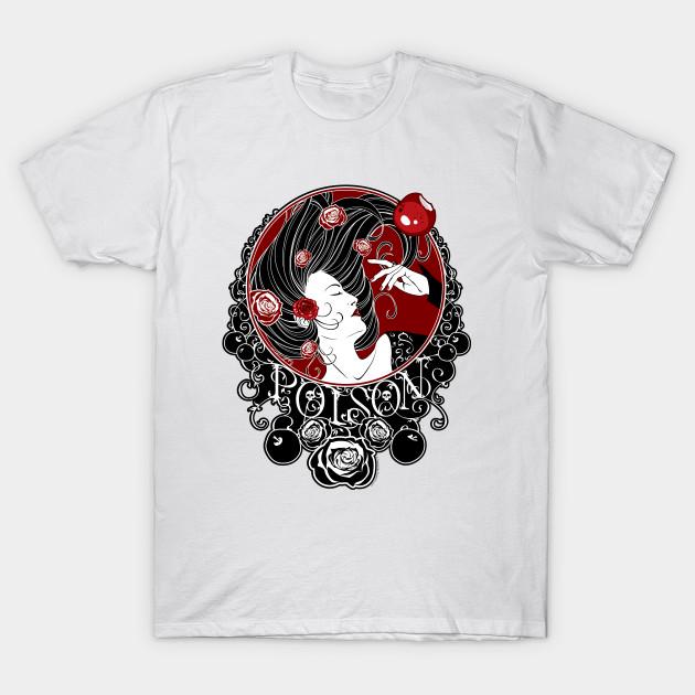 Unisex Fashion TShirt Poison Blackrose Print TShirt Plus Size S-5XL T-Shirt 100%Cotton Tops O Neck Short Sleeve Tees