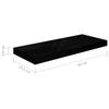 VidaXL Floating Wall Shelf High Gloss Black 60x23.5x3.8 Cm MDF