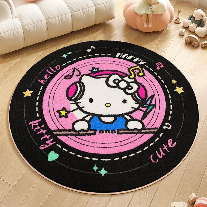 Disney Cartoon Album Circular Carpet Cute Cartoon Home Decor Living Room Sofa Bedroom Bedside Kitchen Game Mat Non-slip