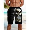 Fashion Skull Print Men Beach Shorts 3D Graphic Board Shorts For Vacation Street Fashion Summer Casual Psychedelic Shorts