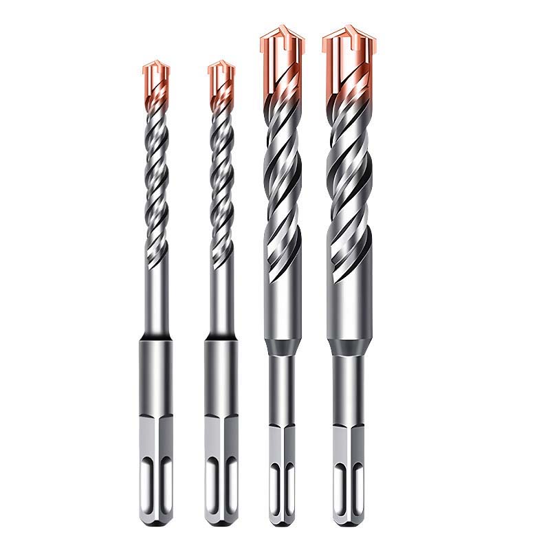 New Upgraded Four-Edged Serrated Cross-Type Impact Drill Bit Concrete Wall-Penetrating Impact Drill Bit High Hardness Drill Bit
