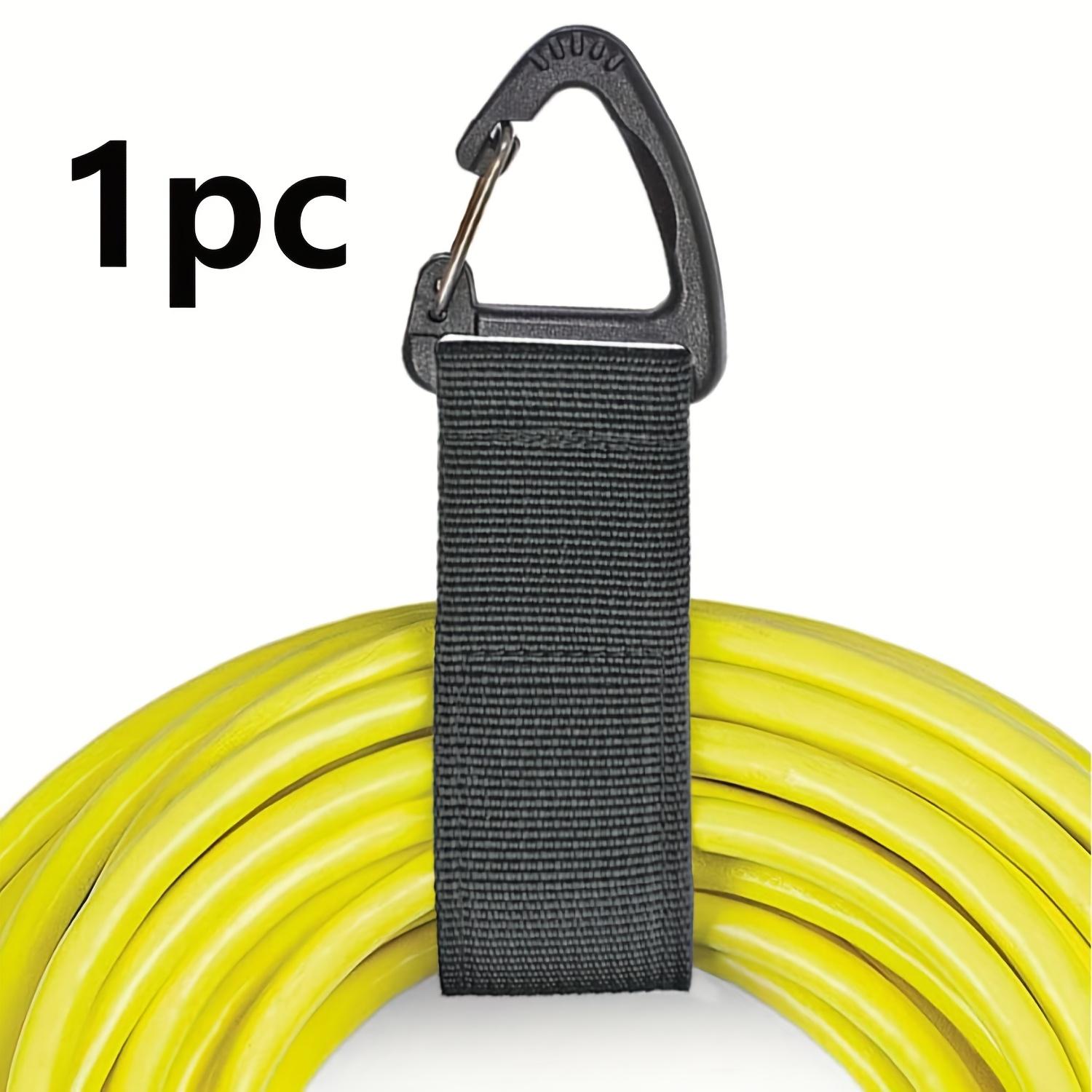 

1 шт. Сверхпрочные многоразовые крючки-органайзеры для удлинителей и шлангов, прочные крепежные ремни с зажимами, универсальная посадка для удлинителей, шлангов, веревок, кабелей