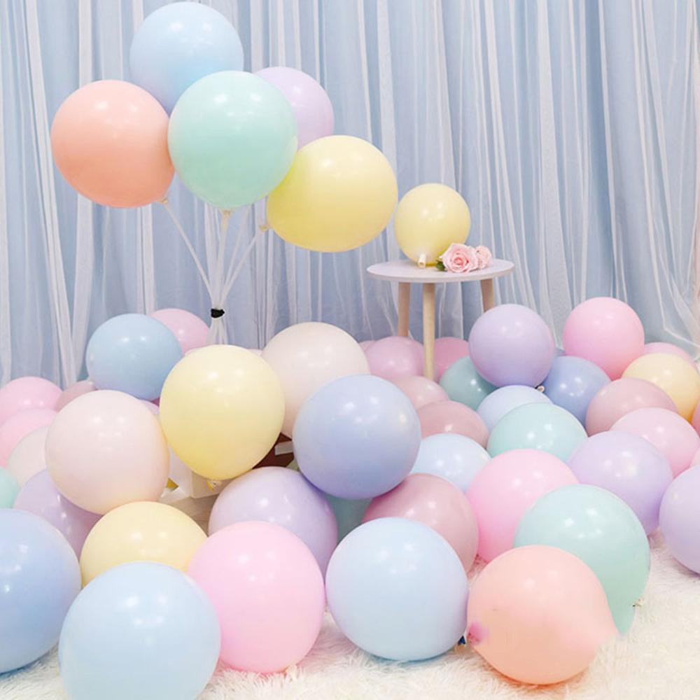 100pcs 10inch Macaron Latex Balloon Pastel Pink White Color Ballon Wedding Party Birthday Decoration Baby Shower Decor KTY