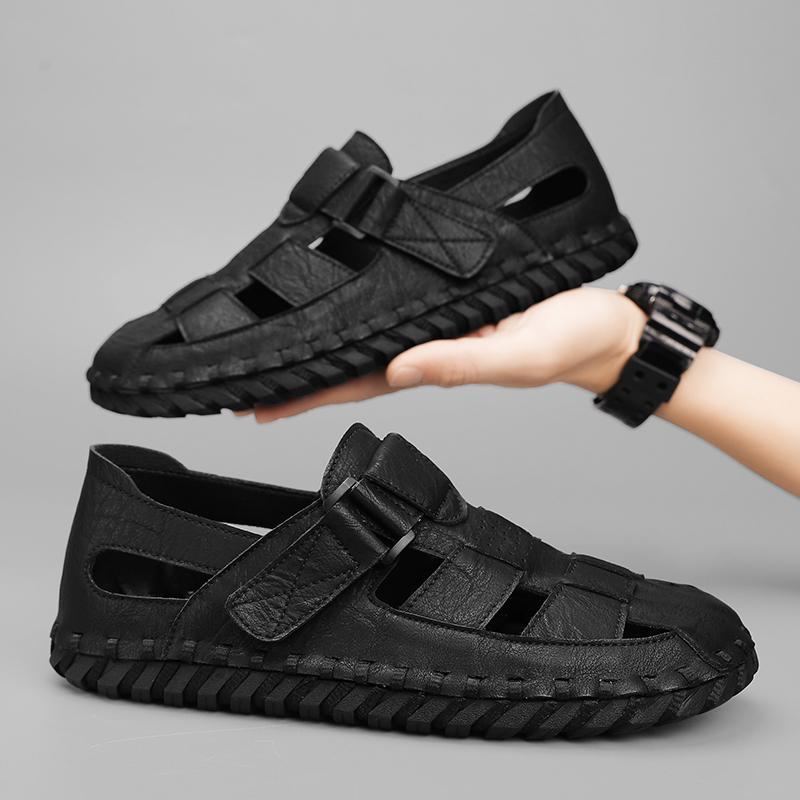 

Мужские сандалии Повседневная обувь ручной работы Пляжные сандалии 45 чёрный