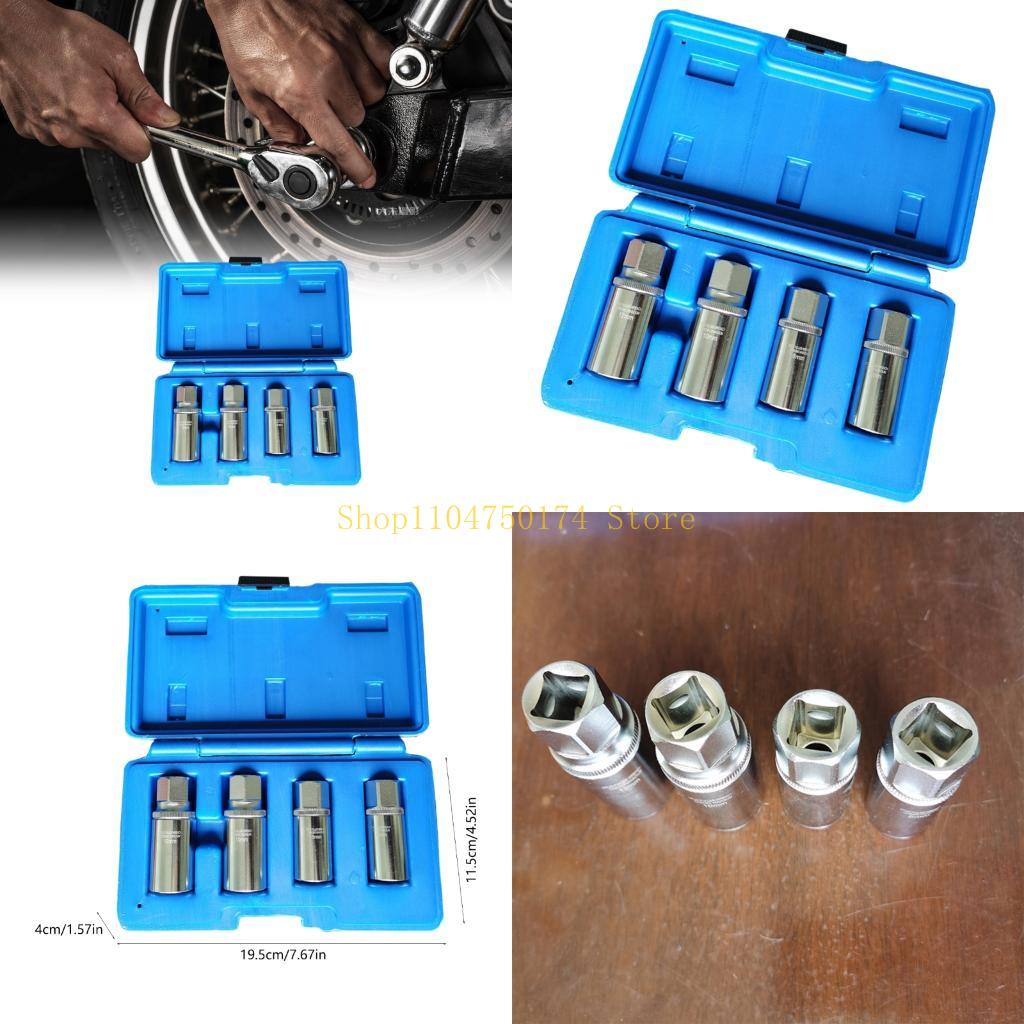 4pcs Rusted Screw Extractors Set Removes Damaged Nut Bolts Sturdy Metal Design top sale