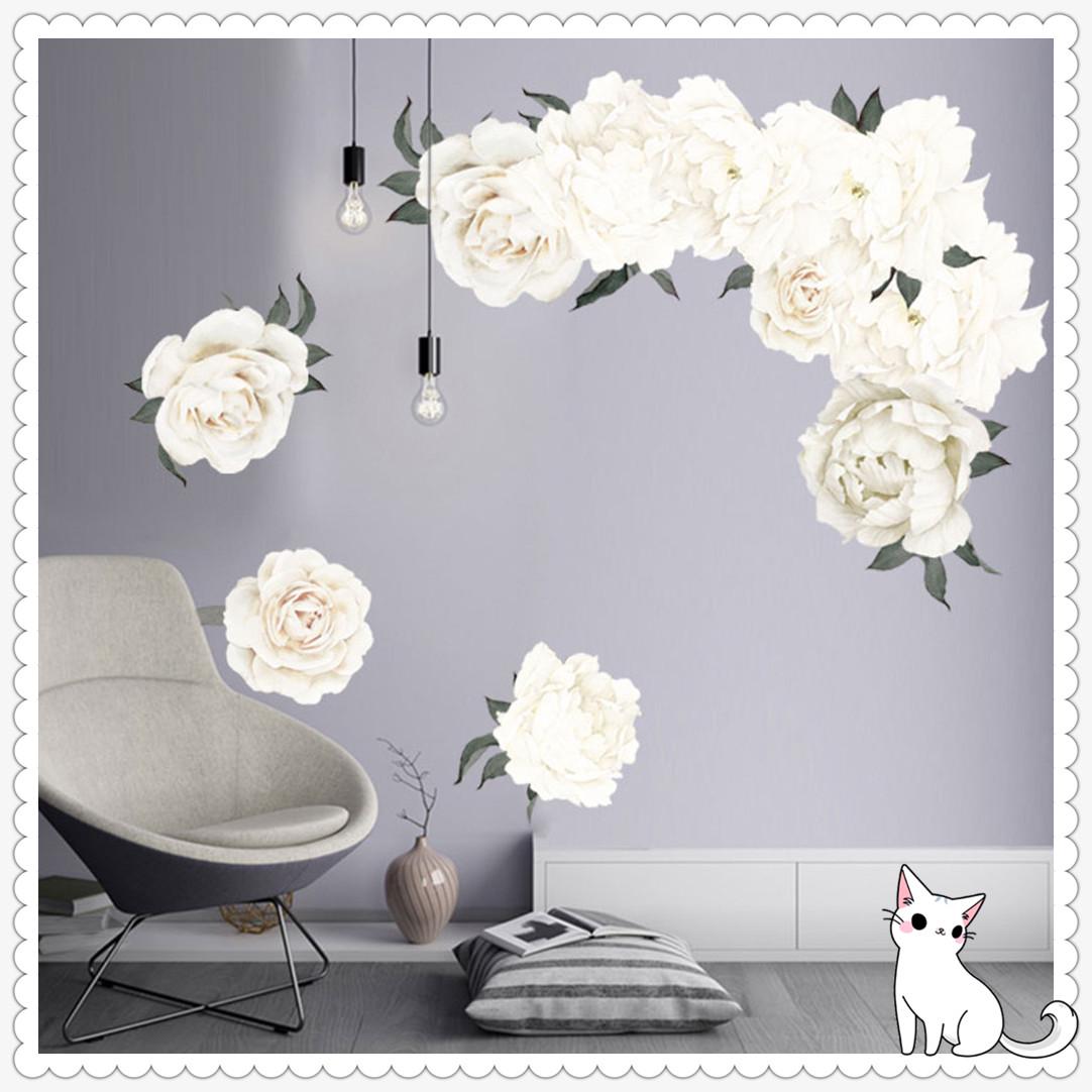 

Пион роза цветы стикер стены искусство детские наклейки детская комната домашний декор подарок