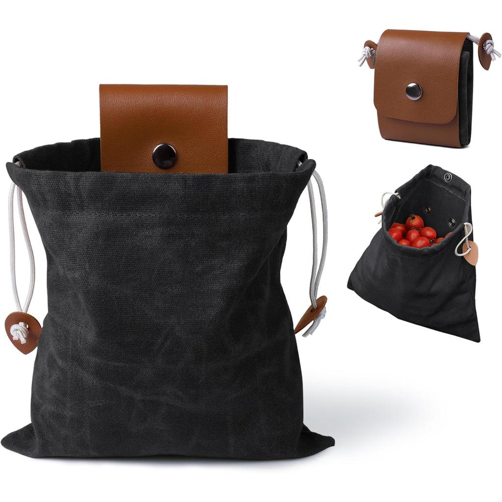 Foraging Bag Fruit Vegetable Picking Multifunctional Canvas Waist Pack Tool Camping Storage Practical  Versatile