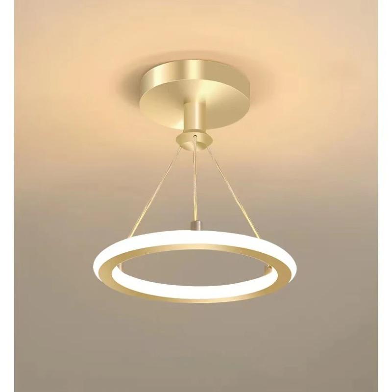 

20 Вт светодиодный подвесной светильник из кованого железа для гостиной, прохода, коридора, люстра, AC220V, простой подвесной светильник для внутреннего освещения 20W&Three-color dimming