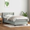 VidaXL Slatted Bed Base and Mattress Light Grey 80x220 Cm Velvet 3318471