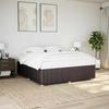 Bed Frame without Mattress Dark Brown 200x200 cm Fabric