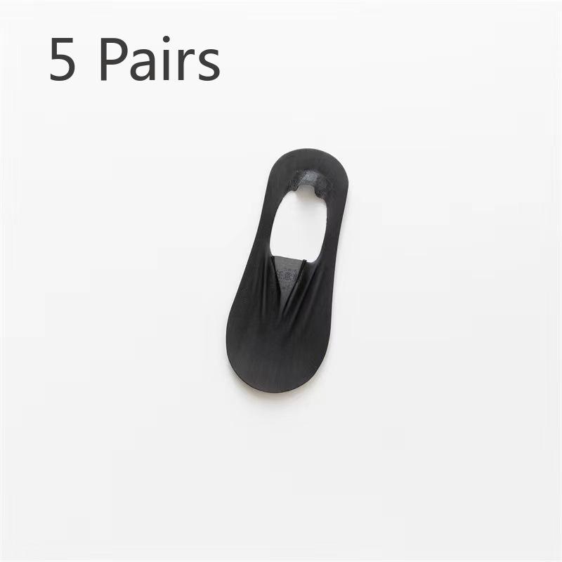 5 Pairs Boat Socks Ultra-thin Shallow Mouth Invisible Sole Non-slip Can Not Remove The Heel Sole Summer Socks