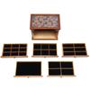 6-Tier Vintage Wood Jewelry Box Organizer, Acrylic Display Storage Case with Handle for Earrings Rings Necklaces