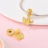 Copper Colors Gold Butterfly Black Flower Charms Beads Fit Original Bracelet Diy Fine Jewelry Gift For Women