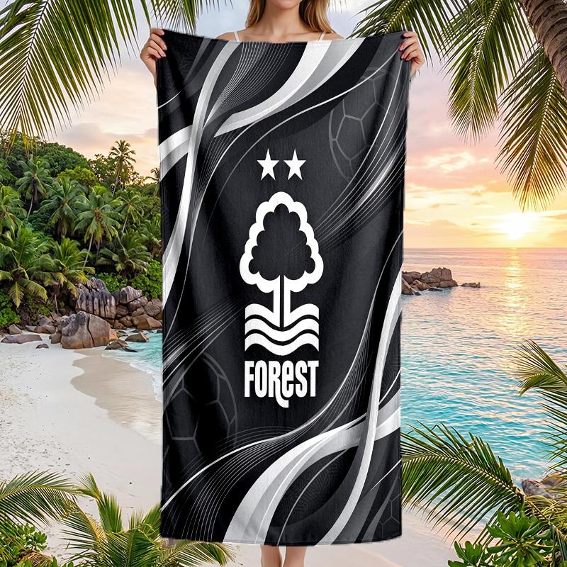 Asciugamano da Spiaggia Calcio Nottingham Forest Morbido Microfibra Asciugamano Estivo Asciugatura Rapida Assorbente per Spiaggia Piscina Viaggio