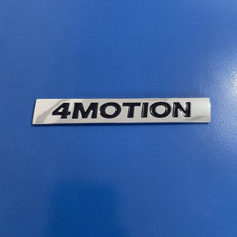 RUNTB1 3D Metal 4 Motion Letters Logo Emblem Badge Rear Trunk Sticker For VW MK4 T5 T6 Passat 4 B6 B8 B5 Tiguan 4motion Car Accessories