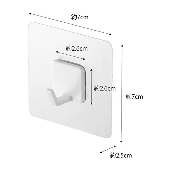 Yamazaki Jitsugyo Film Hook M Set of 4 White Approx. W7XD2.5XH7cm Tower Kitchen Rack Tool Hook 5666