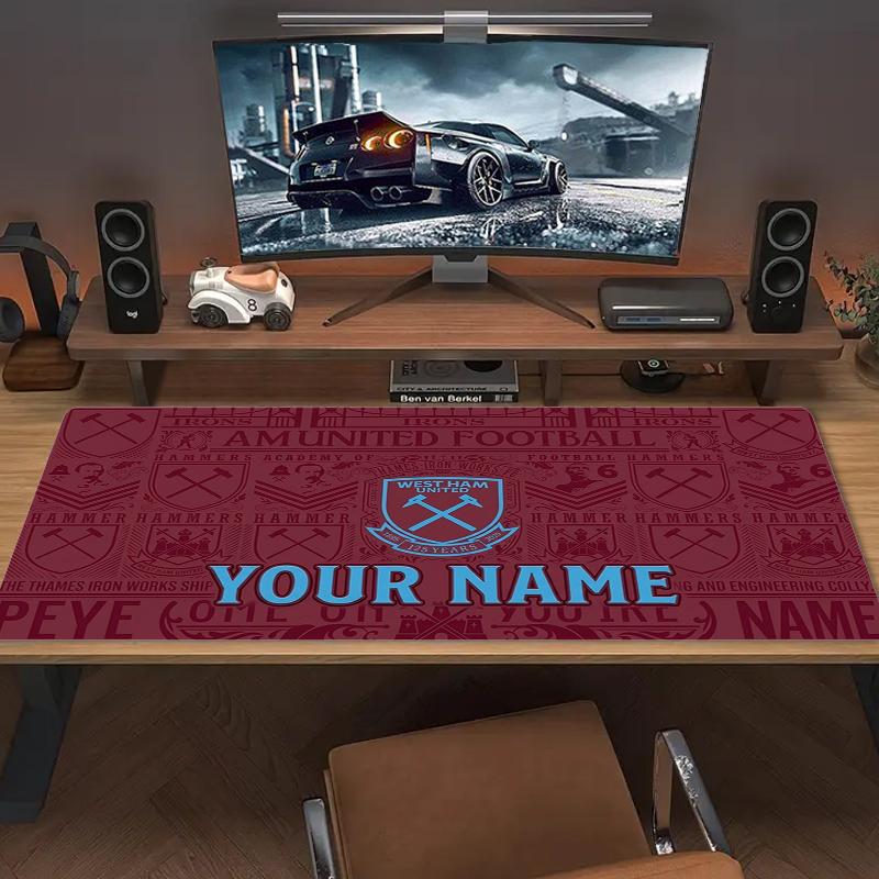 Custom Name West Ham Mouse Pad Large Gaming Table Cushion Non-slip Laptop Tablet Big Mousepad XXL Mat Mini PC Playmat With Lock edge_XIA
