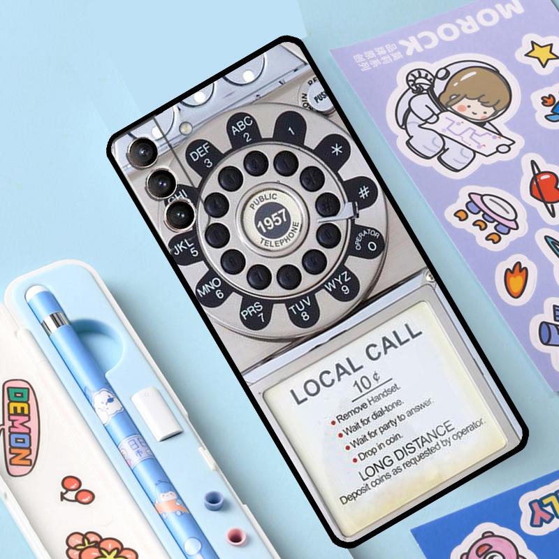 Retro Telephone Rotary Dial Cover For Samsung Galaxy S23 S21 FE S20 FE S22 Plus Note 20 Ultra Note 10 S8 S9 S10 Plus Case