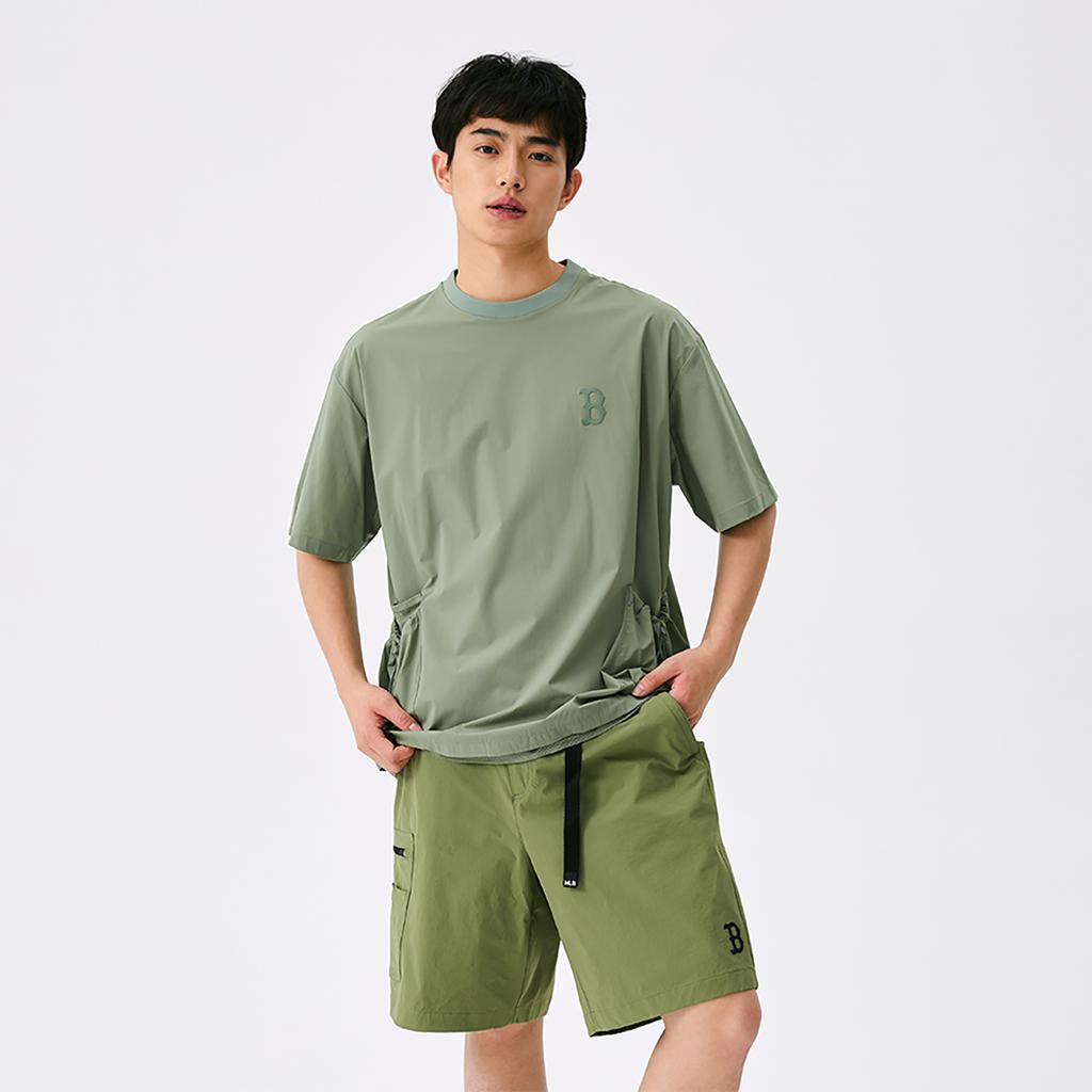 New MLB Basic Collection Boston Red Sox SS25 T Shirt Unisex Khaki 3ARSB0553-43KAP