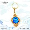 New Teyvat Vision Fontaine Water God Focalors Lyney and Lynette Keychain Luminous 7 Element Eye Of God Toy KeyRing