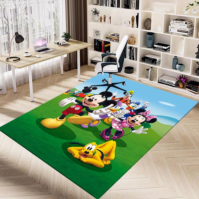Mickey Friends Adventure Carpet For Playroom Bedroom Living Room Sofa Home Decorkids Game Area Rug Nonslip Floor Mat