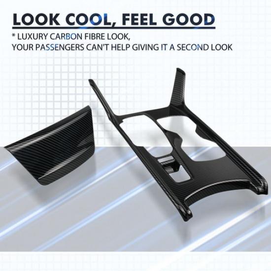 1x Carbon Fiber Interior Gear Shift Panel Frame Cover For Honda Accord 2018~