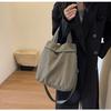 Canvas Large-capacity Bag 2024 New Korean Version Handbag Bag Large Bag Shoulder Leisure Student Bag