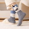 Thicken 3D Eyes Sleeping Socks Home Coral Fleece Socks Women Fashion Cartoon Plush Socks  Women
