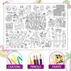 Birthday Dinosaur Space Giant Coloring Poster for Kids Color-in Activities Games  Party Supplies