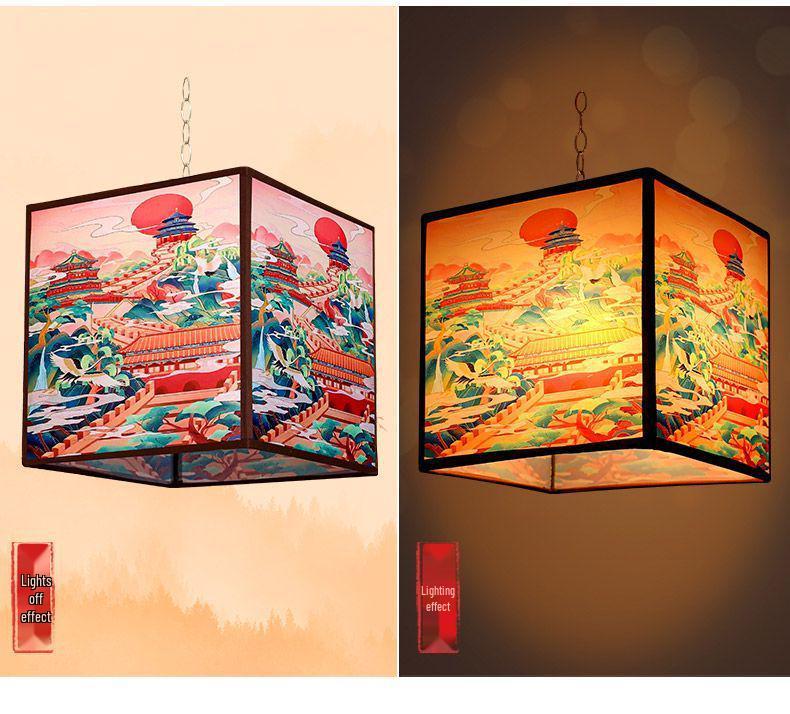 Outdoor Waterproof Traditional Chinese Lantern: Elegant Imitation Sheepskin for Restaurant or Chandelier Decoration