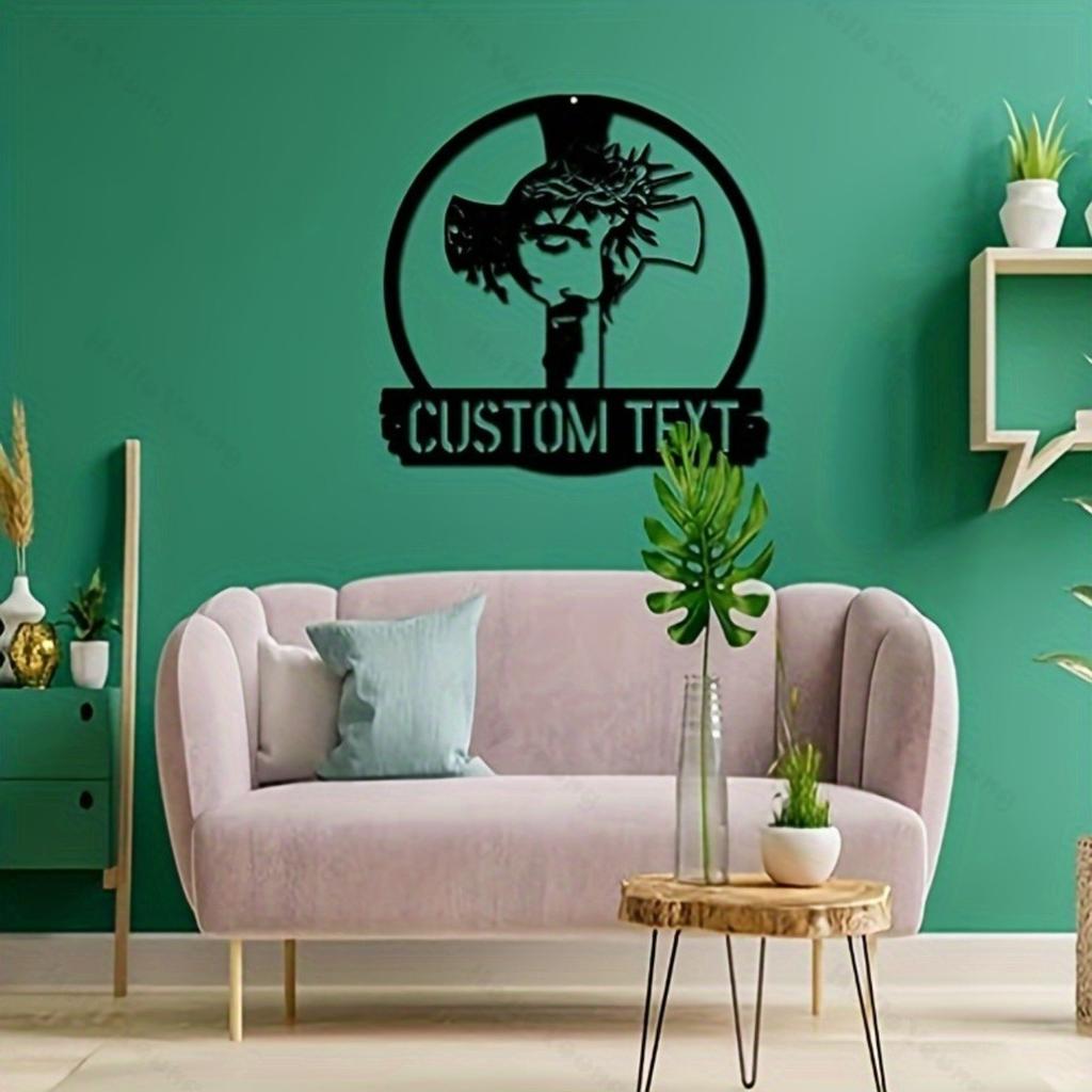 Custom Text Metal Cross Sign Personalized Hot Sale for Home Office Indoor Outdoor Decor